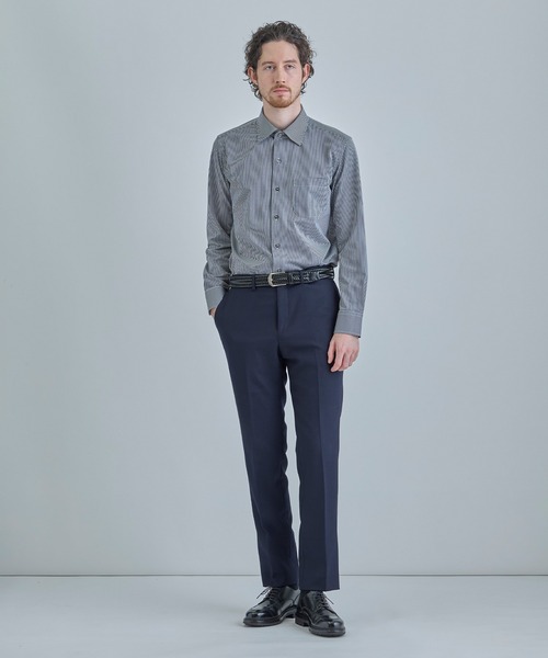 MEN'S BIGI（メンズビギ）の「J-CAMICIE ハイゲージジャージドレスシャツ（Albini×RENU）＜ストレッチ＞（ビジネスシャツ・メンズ・ブラック系その他/ホワイト/ダークネイビー/ネイビー・03/01/02/04）」の16枚目の写真