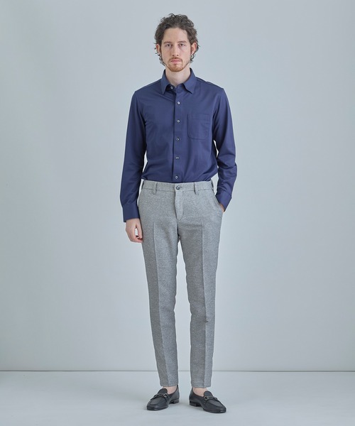 MEN'S BIGI（メンズビギ）の「J-CAMICIE ハイゲージジャージドレスシャツ（Albini×RENU）＜ストレッチ＞（ビジネスシャツ・メンズ・ブラック系その他/ホワイト/ダークネイビー/ネイビー・03/01/02/04）」の15枚目の写真