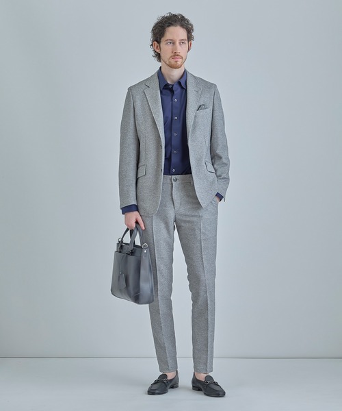 MEN'S BIGI（メンズビギ）の「J-CAMICIE ハイゲージジャージドレスシャツ（Albini×RENU）＜ストレッチ＞（ビジネスシャツ・メンズ・ブラック系その他/ホワイト/ダークネイビー/ネイビー・03/01/02/04）」の19枚目の写真