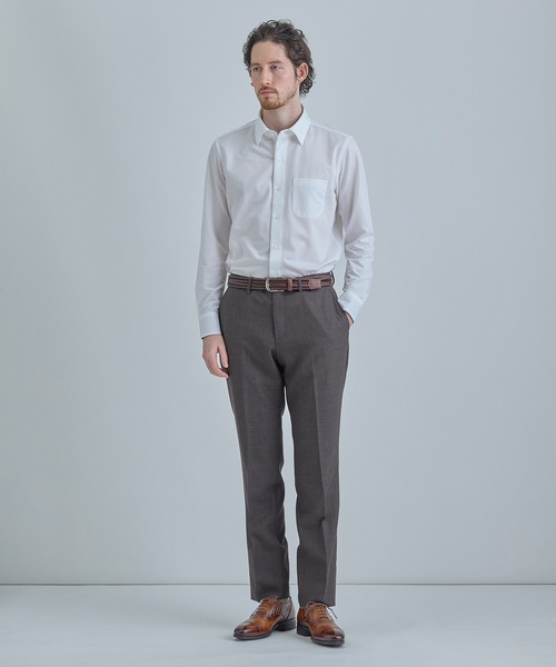 MEN'S BIGI（メンズビギ）の「J-CAMICIE ハイゲージジャージドレスシャツ（Albini×RENU）＜ストレッチ＞（ビジネスシャツ・メンズ・ブラック系その他/ホワイト/ダークネイビー/ネイビー・03/01/02/04）」の14枚目の写真