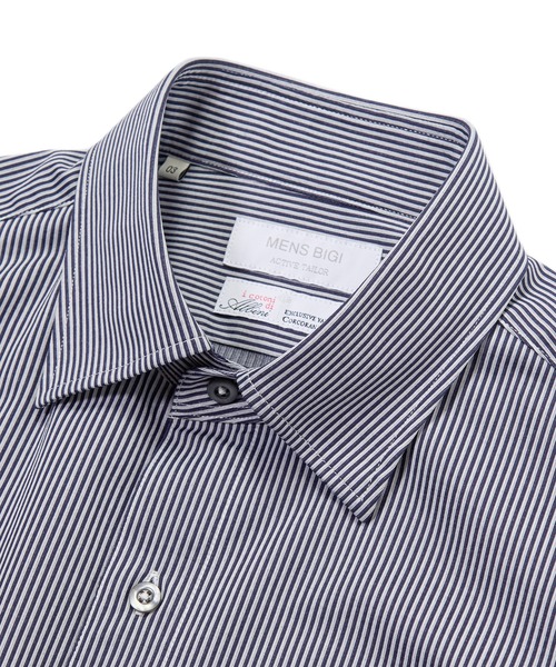 MEN'S BIGI（メンズビギ）の「J-CAMICIE ハイゲージジャージドレスシャツ（Albini×RENU）＜ストレッチ＞（ビジネスシャツ・メンズ・ブラック系その他/ホワイト/ダークネイビー/ネイビー・03/01/02/04）」の21枚目の写真