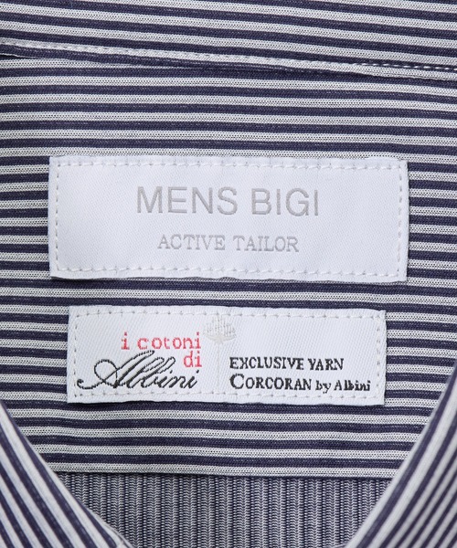 MEN'S BIGI（メンズビギ）の「J-CAMICIE ハイゲージジャージドレスシャツ（Albini×RENU）＜ストレッチ＞（ビジネスシャツ・メンズ・ブラック系その他/ホワイト/ダークネイビー/ネイビー・03/01/02/04）」の22枚目の写真
