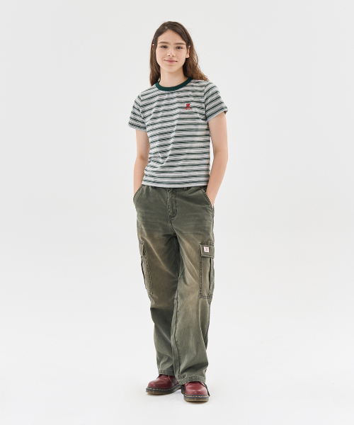 AECA（エイカ）の「STRIPE HALF SLEEVE TEE-BROWN（Tシャツ/カットソー・レディース・その他・MEDIUM/LARGE/X-LARGE/W）」の8枚目の写真