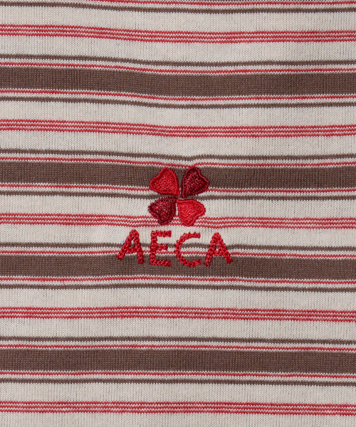 AECA（エイカ）の「STRIPE HALF SLEEVE TEE-BROWN（Tシャツ/カットソー・レディース・その他・MEDIUM/LARGE/X-LARGE/W）」の10枚目の写真
