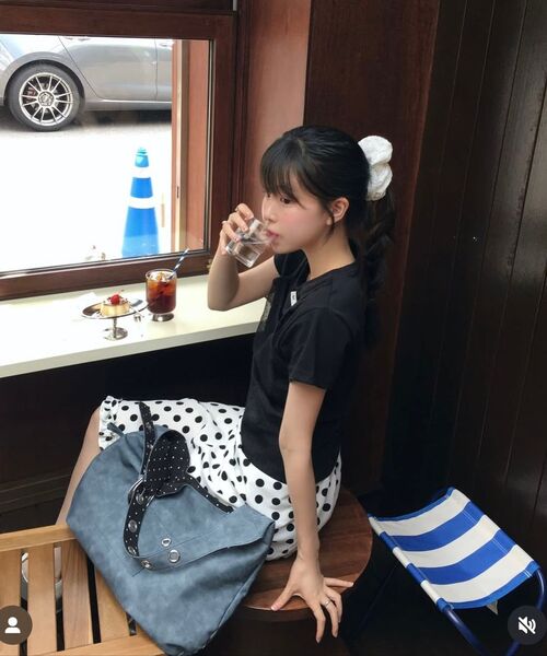 LETERIE（レテリー）の「BUSTIER LAYERED T-SHIRT_DOT BLACK（Tシャツ/カットソー・レディース・ブラック・FREE）」の2枚目の写真