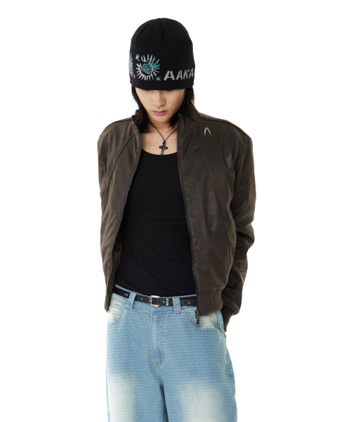 AAKAM(アーカム)の「Piping Leather Blouson (Brown)(ライダースジャケット・レディース・その他・1/2)」の19枚目の写真