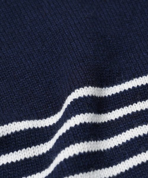 FRIZMWORKS(フリズムワークス)の「WOOL STRIPE RELAX KNIT _ NAVY(ニット/セーター・レディース・その他・MEDIUM/LARGE/X-LARGE)」の4枚目の写真