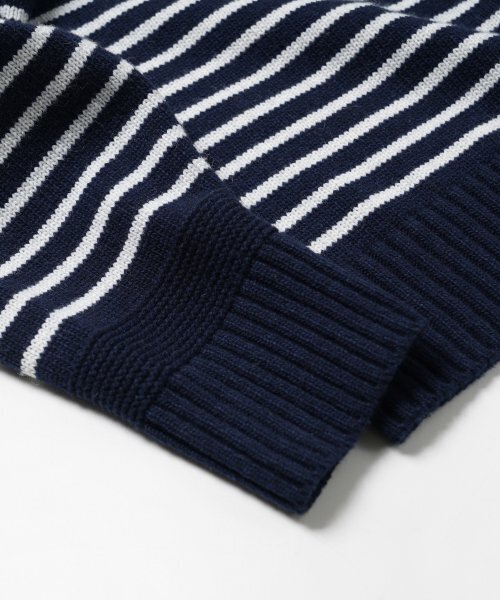 FRIZMWORKS(フリズムワークス)の「WOOL STRIPE RELAX KNIT _ NAVY(ニット/セーター・レディース・その他・MEDIUM/LARGE/X-LARGE)」の5枚目の写真