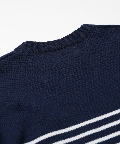 FRIZMWORKS(フリズムワークス)の「WOOL STRIPE RELAX KNIT _ NAVY(ニット/セーター・レディース・その他・MEDIUM/LARGE/X-LARGE)」の6枚目の写真