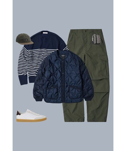FRIZMWORKS(フリズムワークス)の「WOOL STRIPE RELAX KNIT _ NAVY(ニット/セーター・レディース・その他・MEDIUM/LARGE/X-LARGE)」の7枚目の写真