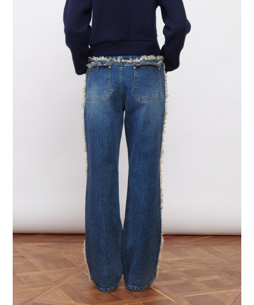 Kijun(キジュン)の「Raw Edge Trimmed Jeans Blue(デニムパンツ・レディース・その他・SMALL)」の3枚目の写真