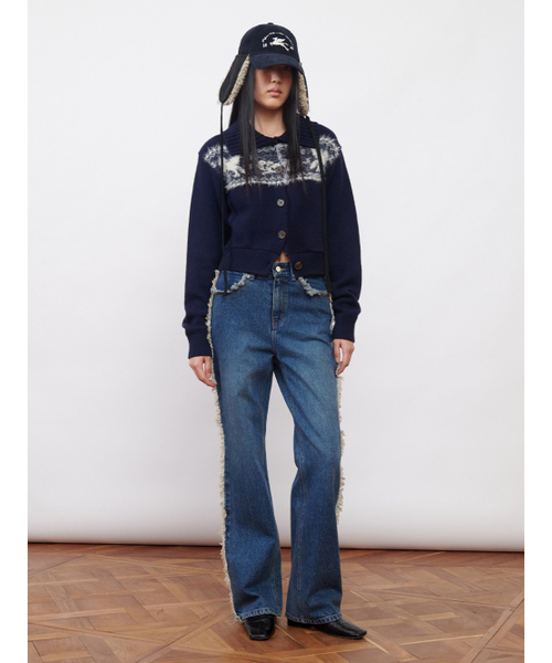 Kijun(キジュン)の「Raw Edge Trimmed Jeans Blue(デニムパンツ・レディース・その他・SMALL)」の4枚目の写真