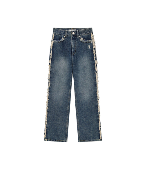 Kijun(キジュン)の「Raw Edge Trimmed Jeans Blue(デニムパンツ・レディース・その他・SMALL)」の5枚目の写真