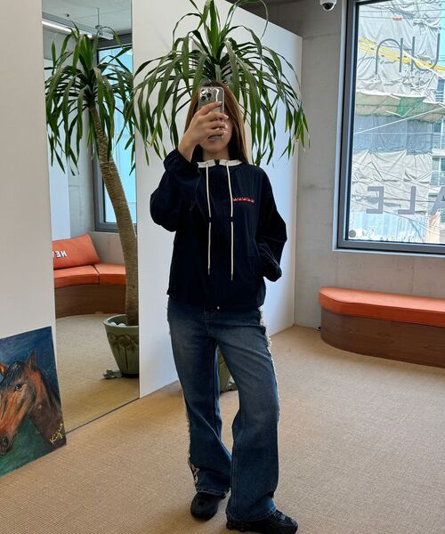 Kijun(キジュン)の「Raw Edge Trimmed Jeans Blue(デニムパンツ・レディース・その他・SMALL)」の6枚目の写真