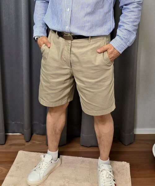 MUSINSA STANDARD（ムシンサスタンダード）の「ホワイトサテンオフィサーショーツ[クリーム]（その他パンツ・メンズ・その他・26/27/28/29/30/31/32/34/36/38/40/33/42）」の11枚目の写真