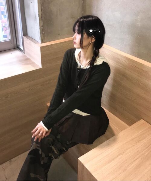 THE GREEN LAB（ザグリーンラボ）の「FAUXレザー ビジュ プリーツスカート [チャコールグレー]（スカート・レディース・その他・FREE）」の22枚目の写真