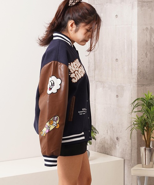 1111clothing(ワンフォークロージング)の「NEW JACK スタジアムジャンパー / NEW JACK Stadium Jumper(スタジャン・メンズ・ベージュ/ネイビー/ブラック・L/M)」の22枚目の写真