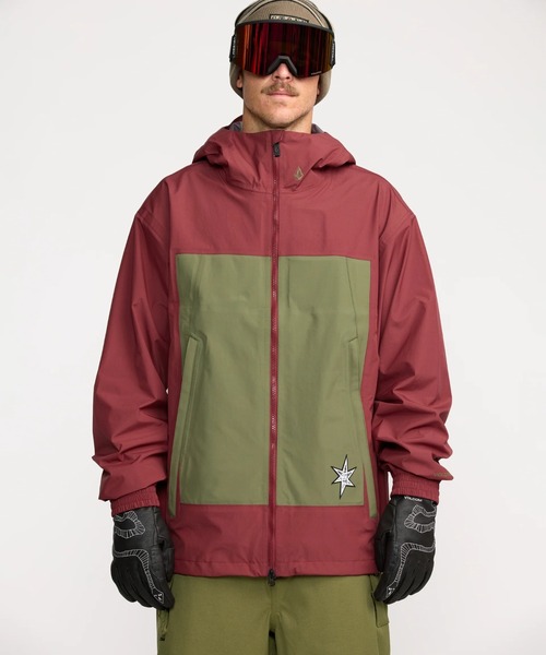 VOLCOM(ボルコム)の「VOLCOM ARTHUR 3L JACKET/ボルコムスキースノーボードウェア(ジャケット)(その他アウター・メンズ・エンジ/オリーブ/イエロー系その他・SMALL/MEDIUM/LARGE/X-LARGE)」の1枚目の写真