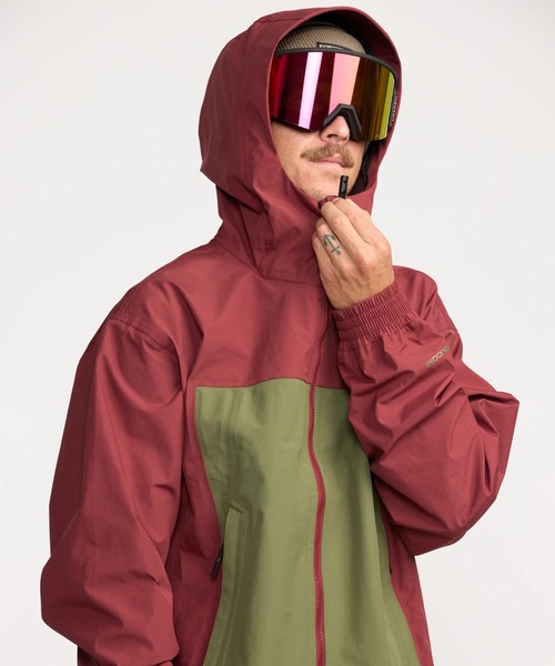 VOLCOM(ボルコム)の「VOLCOM ARTHUR 3L JACKET/ボルコムスキースノーボードウェア(ジャケット)(その他アウター・メンズ・エンジ/オリーブ/イエロー系その他・SMALL/MEDIUM/LARGE/X-LARGE)」の7枚目の写真