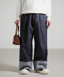 【Chikashitsu +】roll-up balloon denim pants / 【チカシツプラス】ロールアップバルーンデニムパンツ
