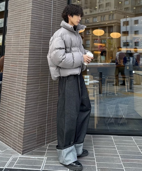 Chikashitsu +】roll-up balloon denim pants / 【チカシツプラス