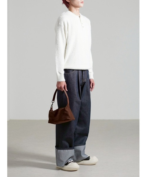 Chikashitsu +(チカシツプラス)の「【Chikashitsu +】roll-up balloon denim pants / 【チカシツプラス】ロールアップバルーンデニムパンツ(デニムパンツ・メンズ・ブルー/ブラック・M/L)」の21枚目の写真