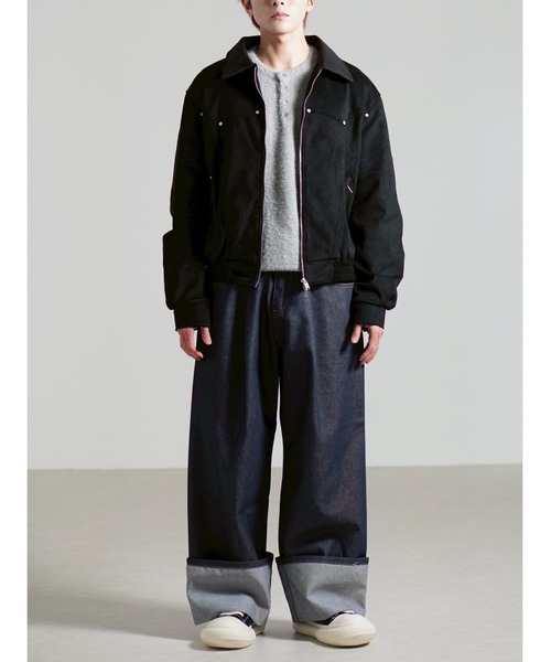 Chikashitsu +(チカシツプラス)の「【Chikashitsu +】roll-up balloon denim pants / 【チカシツプラス】ロールアップバルーンデニムパンツ(デニムパンツ・メンズ・ブルー/ブラック・M/L)」の17枚目の写真