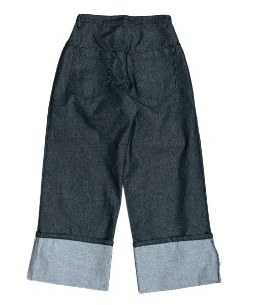 Chikashitsu +(チカシツプラス)の「【Chikashitsu +】roll-up balloon denim pants / 【チカシツプラス】ロールアップバルーンデニムパンツ(デニムパンツ・メンズ・ブルー/ブラック・M/L)」の14枚目の写真