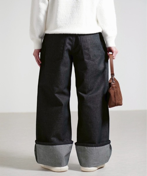 Chikashitsu +(チカシツプラス)の「【Chikashitsu +】roll-up balloon denim pants / 【チカシツプラス】ロールアップバルーンデニムパンツ(デニムパンツ・メンズ・ブルー/ブラック・M/L)」の10枚目の写真