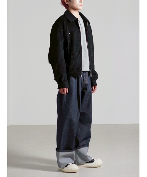 Chikashitsu +(チカシツプラス)の「【Chikashitsu +】roll-up balloon denim pants / 【チカシツプラス】ロールアップバルーンデニムパンツ(デニムパンツ・メンズ・ブルー/ブラック・M/L)」の18枚目の写真
