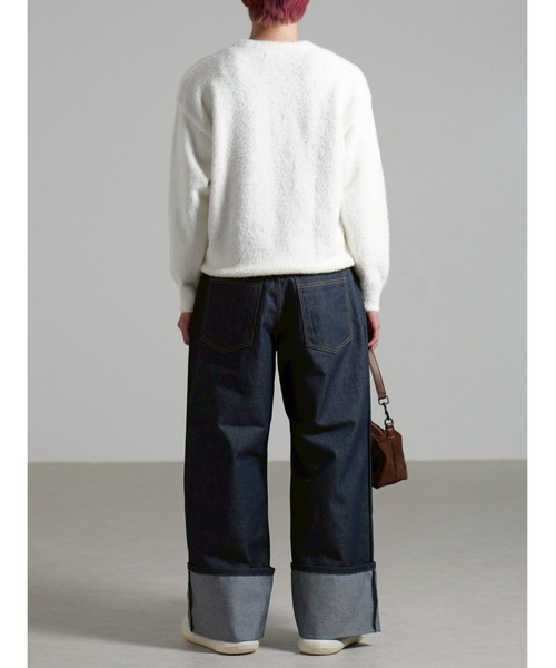 Chikashitsu +(チカシツプラス)の「【Chikashitsu +】roll-up balloon denim pants / 【チカシツプラス】ロールアップバルーンデニムパンツ(デニムパンツ・メンズ・ブルー/ブラック・M/L)」の22枚目の写真