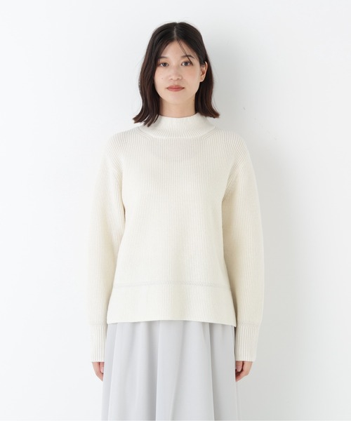 human woman（ヒューマンウーマン）の「◆【ウォッシャブル】ウールハイネック片畦プルオーバー（ニット/セーター・レディース・レッド/ホワイト/ブルー/グレー・MEDIUM）」の20枚目の写真