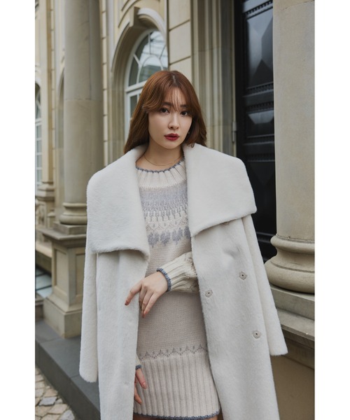 Heart Fair Isle Knit Mini Dress（ワンピース）｜Her lip to（ハー