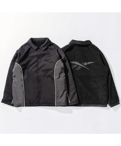 Reebok（リーボック）の「Reversible Boa Jacket REBOOT 90's（ブルゾン・メンズ・ブラック×レッド/ブラック×グレー/ネイビー・SMALL/X-LARGE/LARGE/MEDIUM）」の11枚目の写真