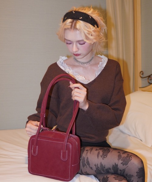 IMARI（イマリ）の「【 IMARI / イマリ 】 ロングハンドル スクエア ハンドバッグ #（ハンドバッグ・レディース・ブラック/ブラウン/レッド/アイボリー・FREE）」の6枚目の写真