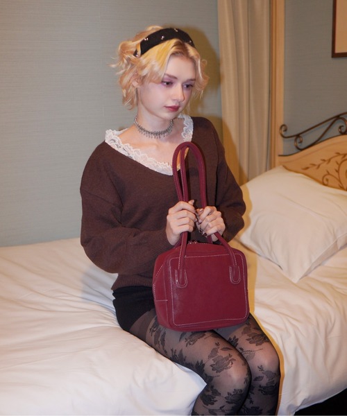 IMARI（イマリ）の「【 IMARI / イマリ 】 ロングハンドル スクエア ハンドバッグ #（ハンドバッグ・レディース・ブラック/ブラウン/レッド/アイボリー・FREE）」の7枚目の写真