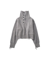 Knuth Marf | buttoned high-neck knit(ニット/セーター)