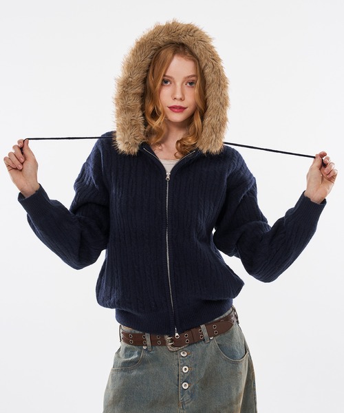 セール】【 4color / 3size 】REMOVABLE FAUX FUR，FEEL-GOOD CABLE