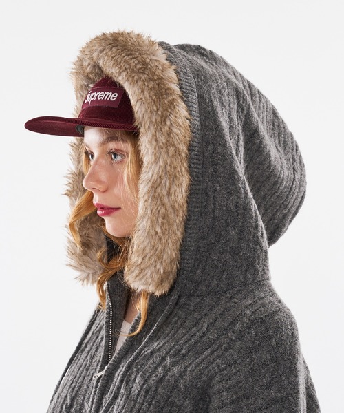 WISH FOR EVER(ウィッシュフォーエバー)の「【 4color / 3size 】REMOVABLE FAUX FUR,FEEL-GOOD CABLE KNIT HOODIE(パーカー・メンズ・グレー/ネイビー/ブラウン/バーガンディー・SMALL/MEDIUM/LARGE)」の21枚目の写真