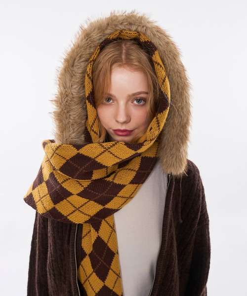 WISH FOR EVER(ウィッシュフォーエバー)の「【 4color / 3size 】REMOVABLE FAUX FUR,FEEL-GOOD CABLE KNIT HOODIE(パーカー・メンズ・グレー/ネイビー/ブラウン/バーガンディー・SMALL/MEDIUM/LARGE)」の10枚目の写真