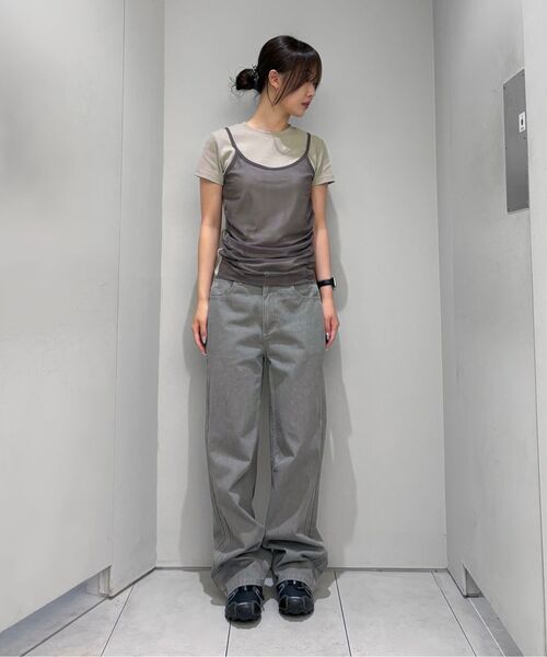 INSILENCE WOMEN(インサイレンスウーマン)の「ストレートカラー デニム CHARCOAL(デニムパンツ・レディース・その他・SMALL/LARGE/X-SMALL/MEDIUM)」の4枚目の写真