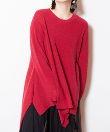 OSMOSIS | イレギュラーヘムロングニットプルオーバー(ニット/セーター)