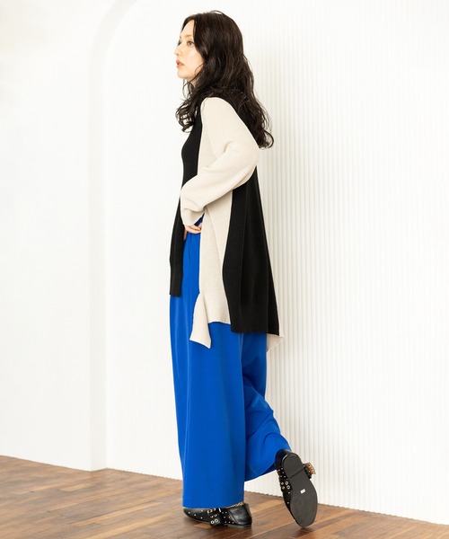 OSMOSIS(オズモーシス)の「イレギュラーヘムロングニットプルオーバー(ニット/セーター・レディース・ブラック/その他/レッド・ONE SIZE)」の5枚目の写真