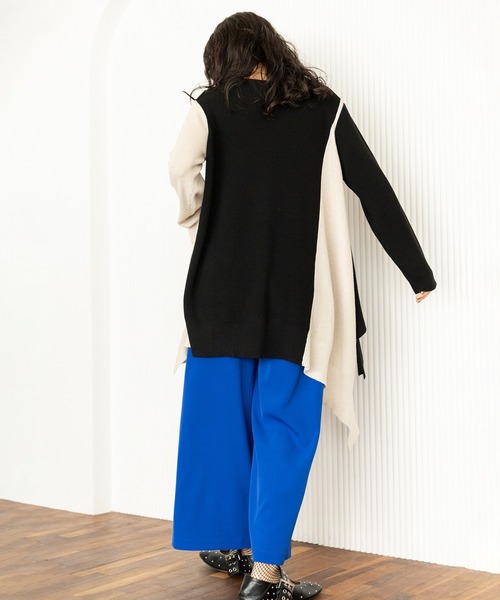 OSMOSIS(オズモーシス)の「イレギュラーヘムロングニットプルオーバー(ニット/セーター・レディース・ブラック/その他/レッド・ONE SIZE)」の6枚目の写真