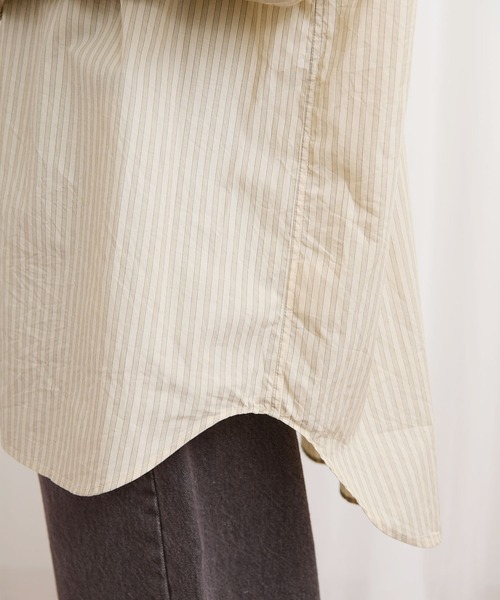 fig London(フィグロンドン)の「ribbon long shirt(シャツ/ブラウス・レディース・ホワイト/ベージュ/グリーン・FREE)」の7枚目の写真