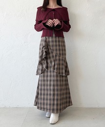 マーメイドスカート」に該当するスカート（ティアード）ファッション