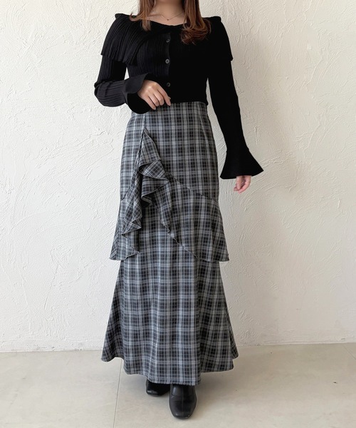 apres jour（アプレジュール）の「アシメティアードフリルマーメイドスカート（スカート・レディース・ブラック/その他/ブラック系その他/グレー・X-LARGE/フリー）」の21枚目の写真