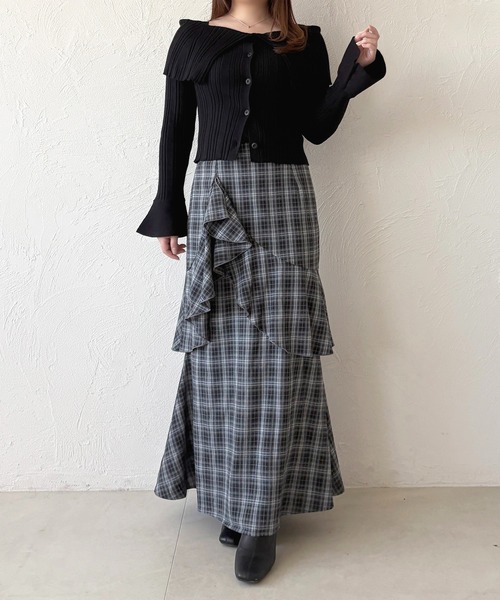 apres jour（アプレジュール）の「アシメティアードフリルマーメイドスカート（スカート・レディース・ブラック/その他/ブラック系その他/グレー・X-LARGE/フリー）」の22枚目の写真