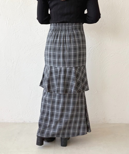 apres jour（アプレジュール）の「アシメティアードフリルマーメイドスカート（スカート・レディース・ブラック/その他/ブラック系その他/グレー・X-LARGE/フリー）」の18枚目の写真