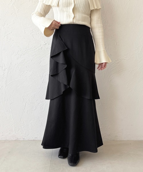 apres jour（アプレジュール）の「アシメティアードフリルマーメイドスカート（スカート・レディース・ブラック/その他/ブラック系その他/グレー・X-LARGE/フリー）」の10枚目の写真